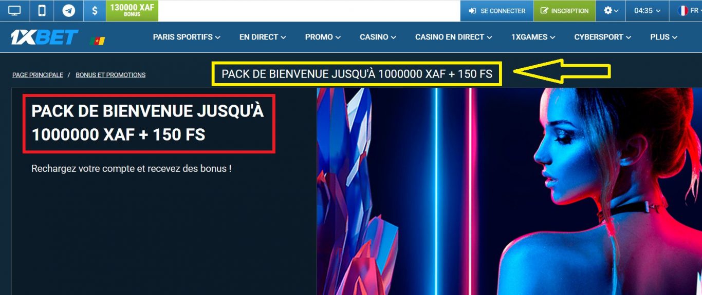 Allez à la découverte du casino bonus de bienvenue 1xBet